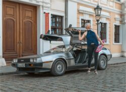 DeLorean-Shooting in Dresden